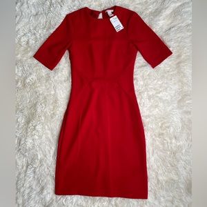 Short Red dress backless